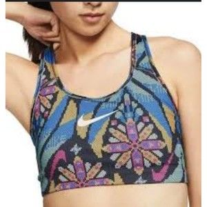 Nike Dri-Fit Femme Print Performance Racerback Sports Bra Women's Size XL